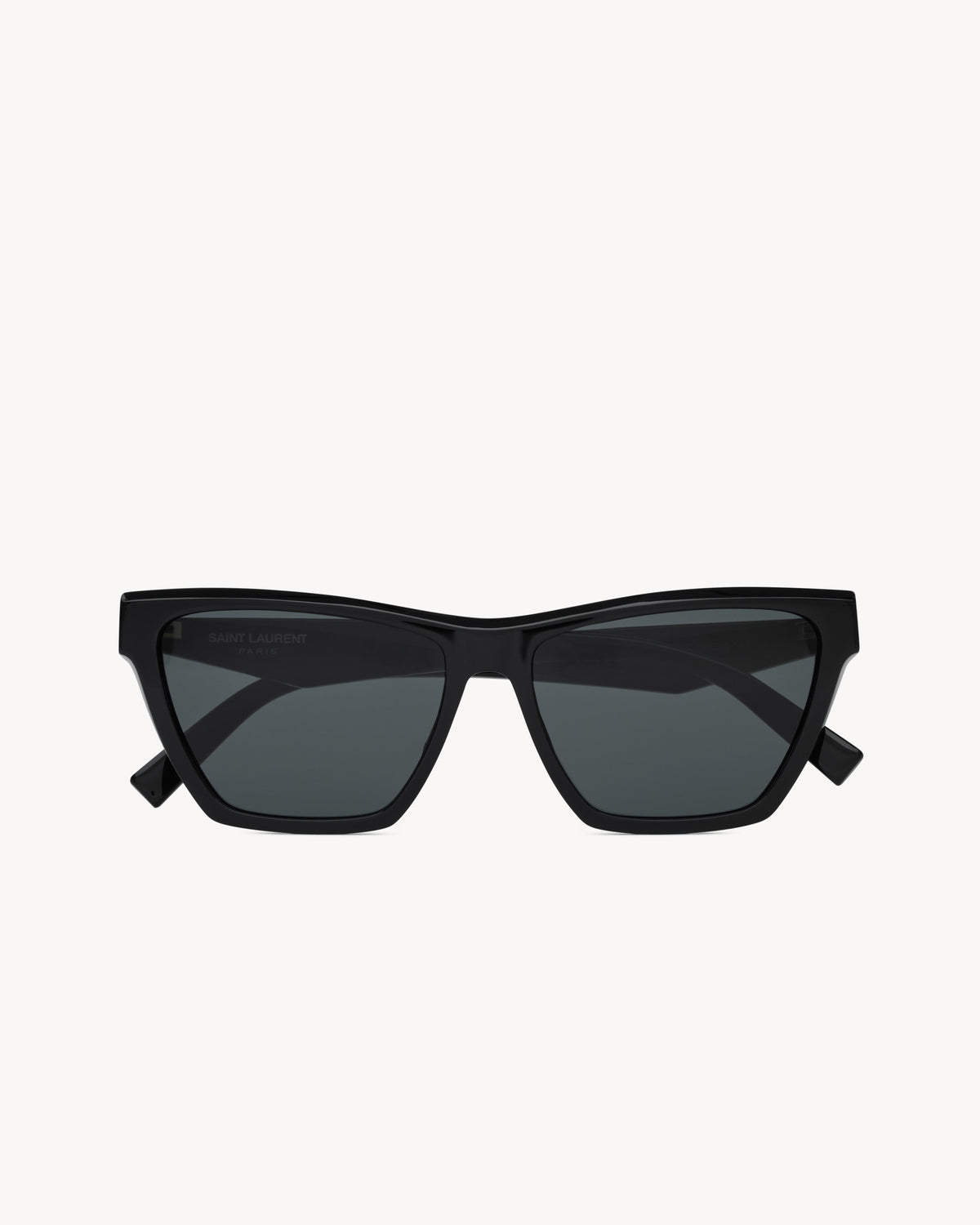 Occhiali da sole rettangolari cat-eye con montatura in acetato nero donna