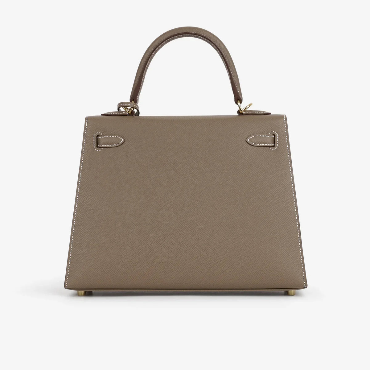 Kelly 25 Etoupe con finiture in oro Epsom