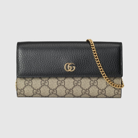 Portafoglio GG Marmont Bicolore Con Catena
