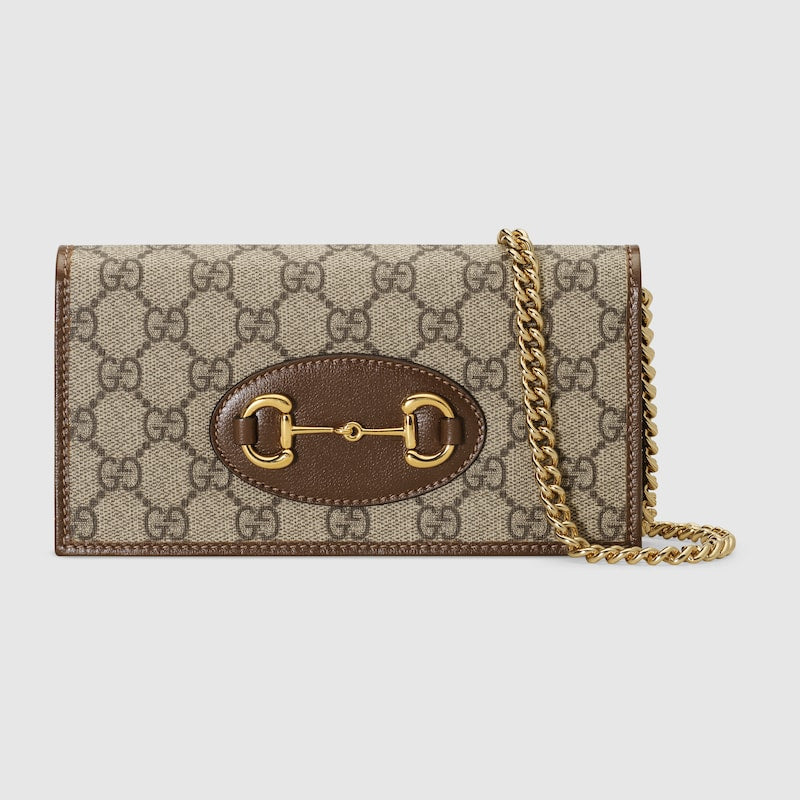 Portafoglio Horsebit 1955 Con Catena in GG Supreme