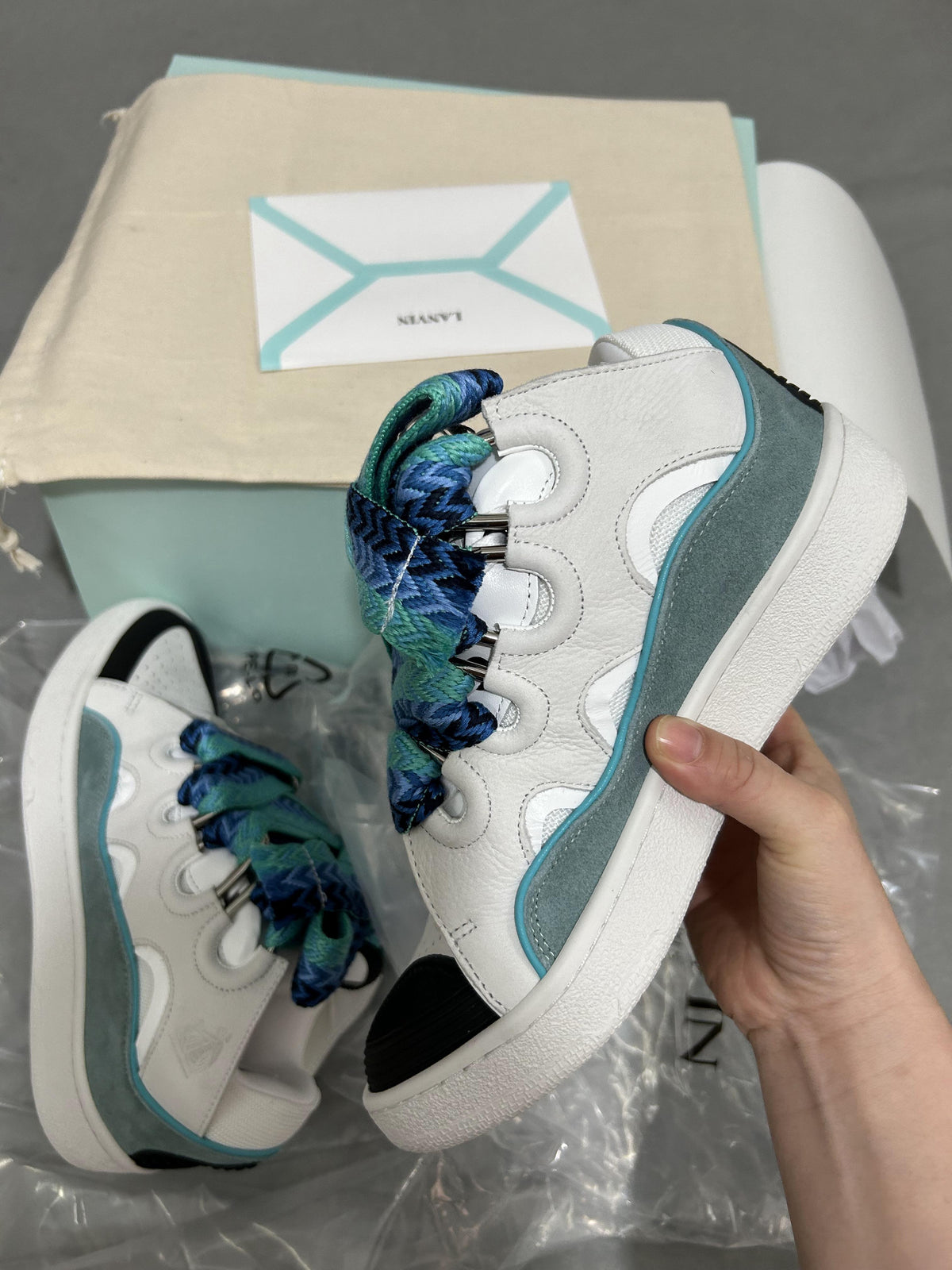 Sneakers LANVIN Bianca/Azzurra