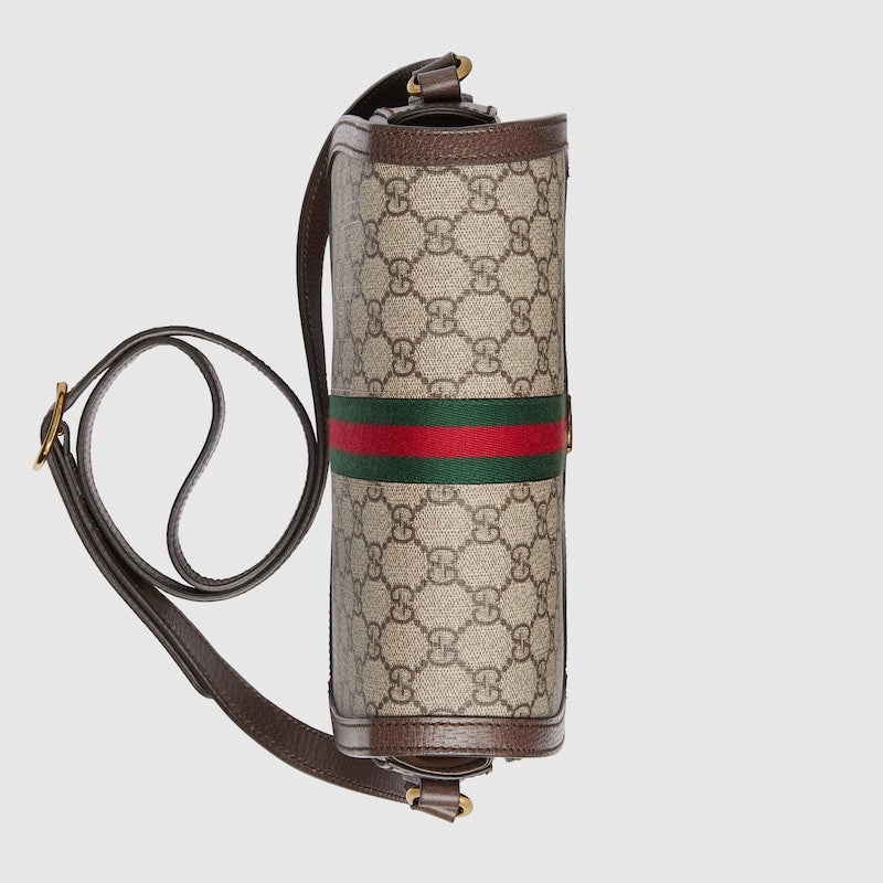 Borsa a spalla piccola Ophidia in GG Supreme
