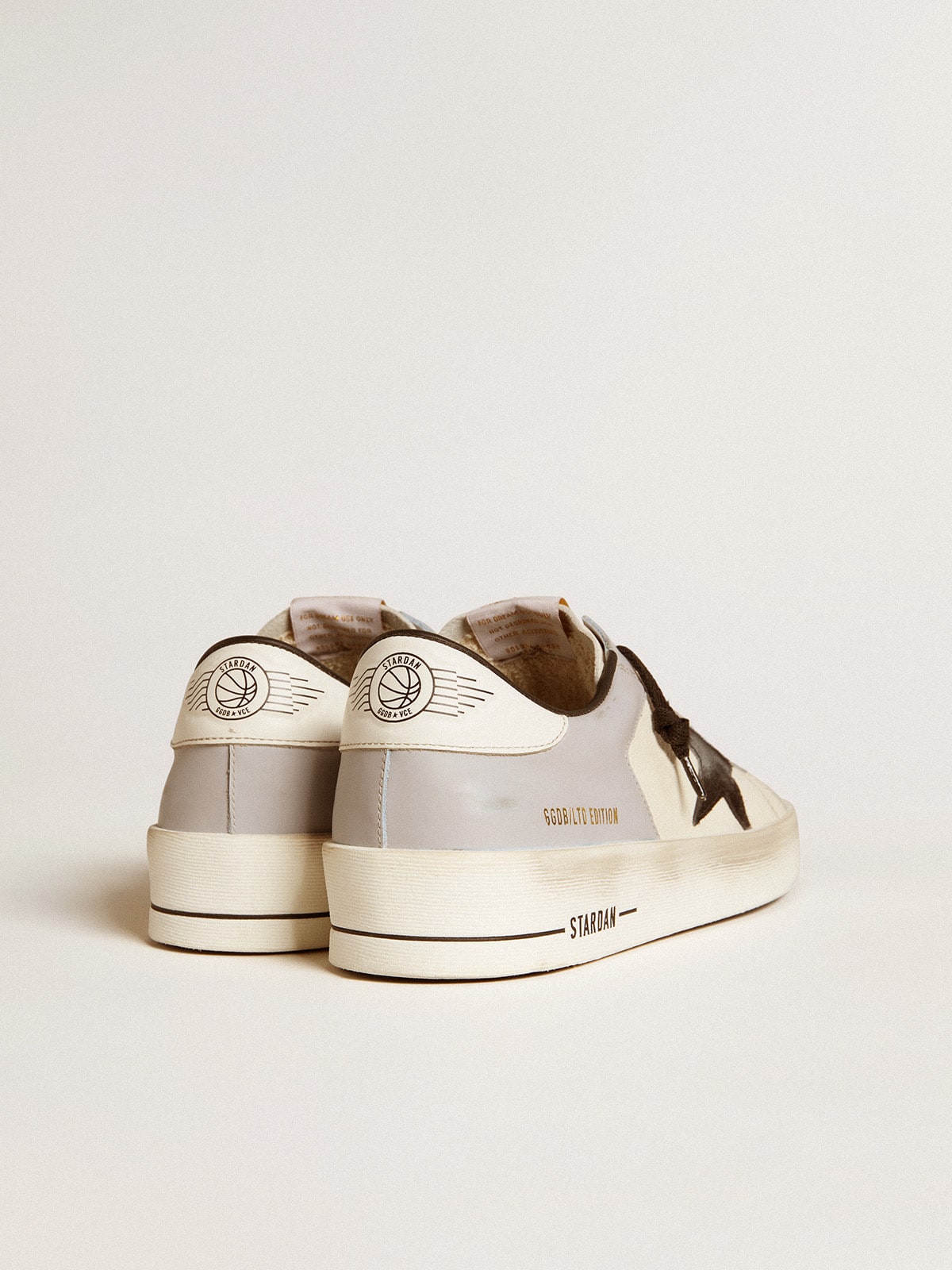 LTD in nappa e pelle con stella in suede e talloncino in pelle