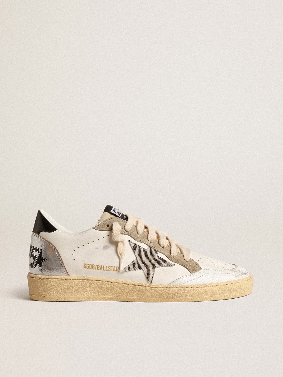 LTD con stella zebrata e inserto in pelle laminata