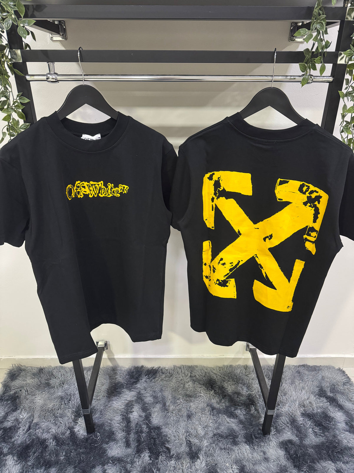 T-shirt OFF-WHITE Logo Print Yellow