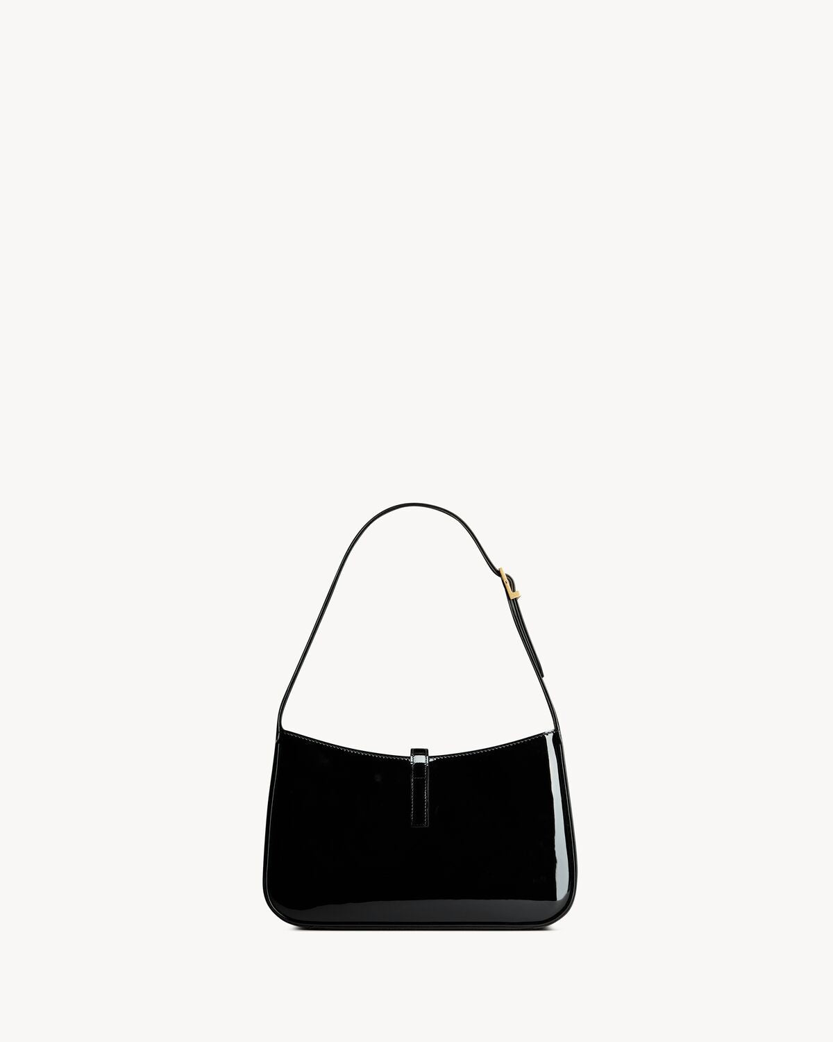 LE 5 À 7 IN PELLE VERNICIATA NERO