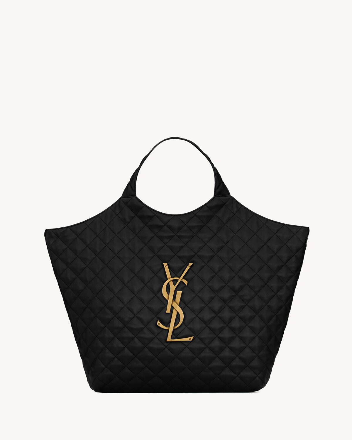MAXI SHOPPING BAG ICARE IN NAPPA NERO