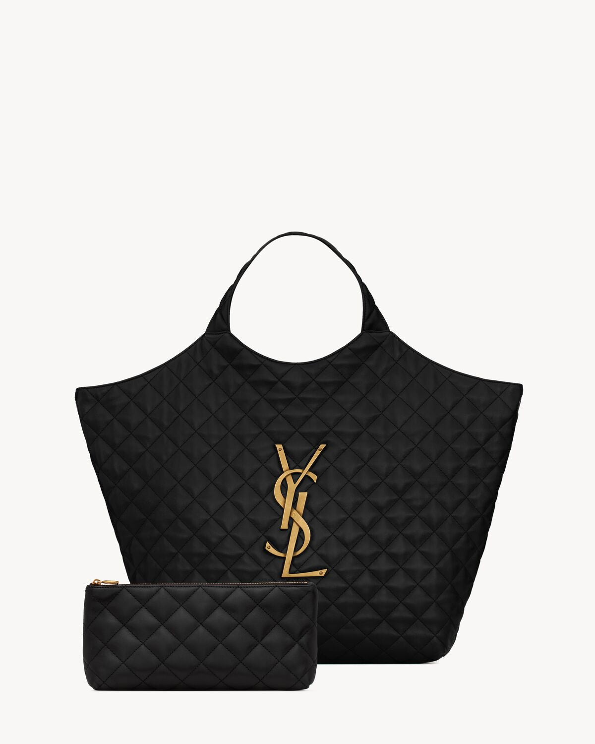 MAXI SHOPPING BAG ICARE IN NAPPA NERO