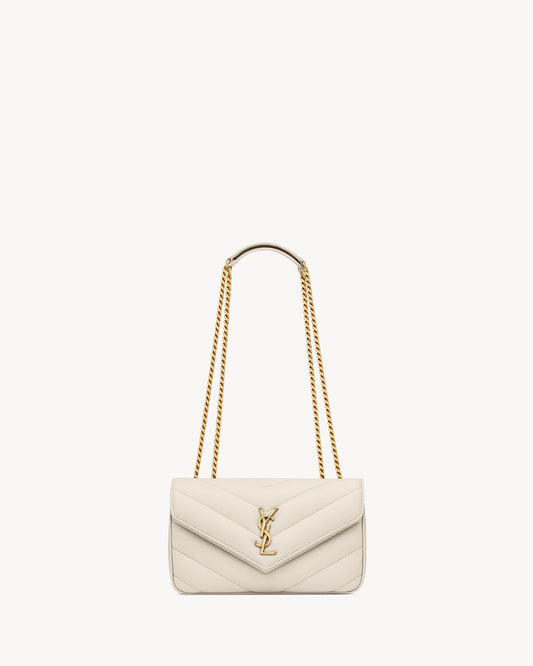 LouLou Small in Matelassé Bianca