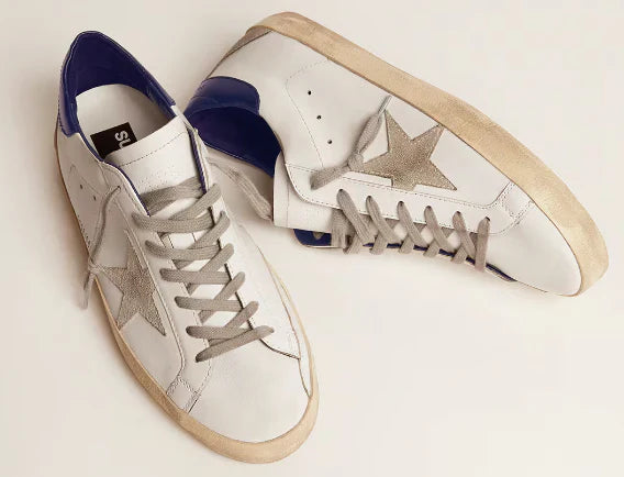 Stella in suede e talloncino blu