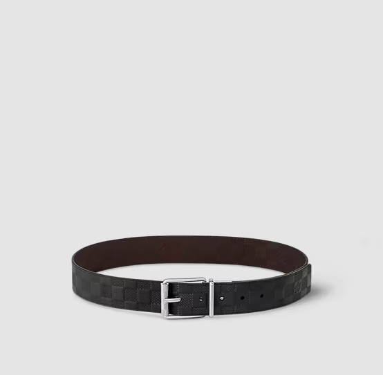 Cintura reversibile Damier Print 40 mm Uomo