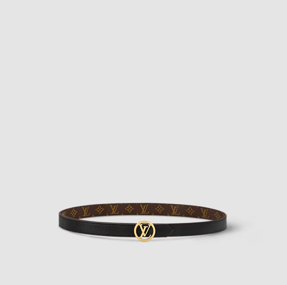 Cintura Circle 20 mm reversibile Tela Monogram Donna