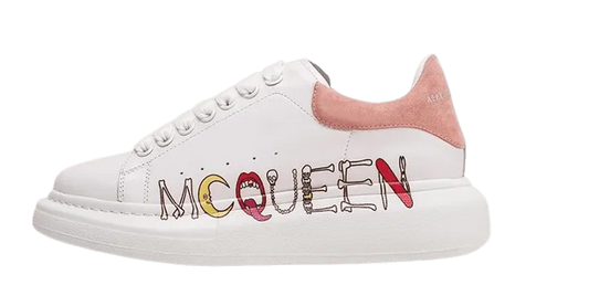 Alexander McQueen White/Pink Oversized Sneaker