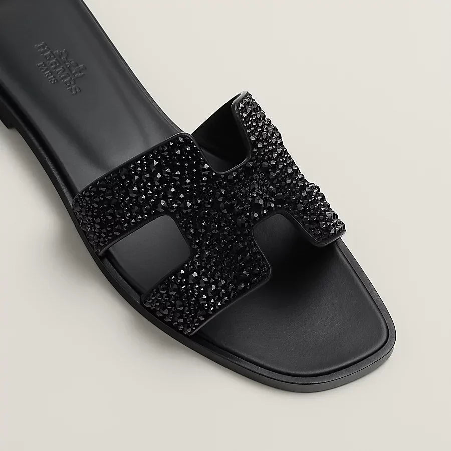 Sandali Oran Nero Glitter
