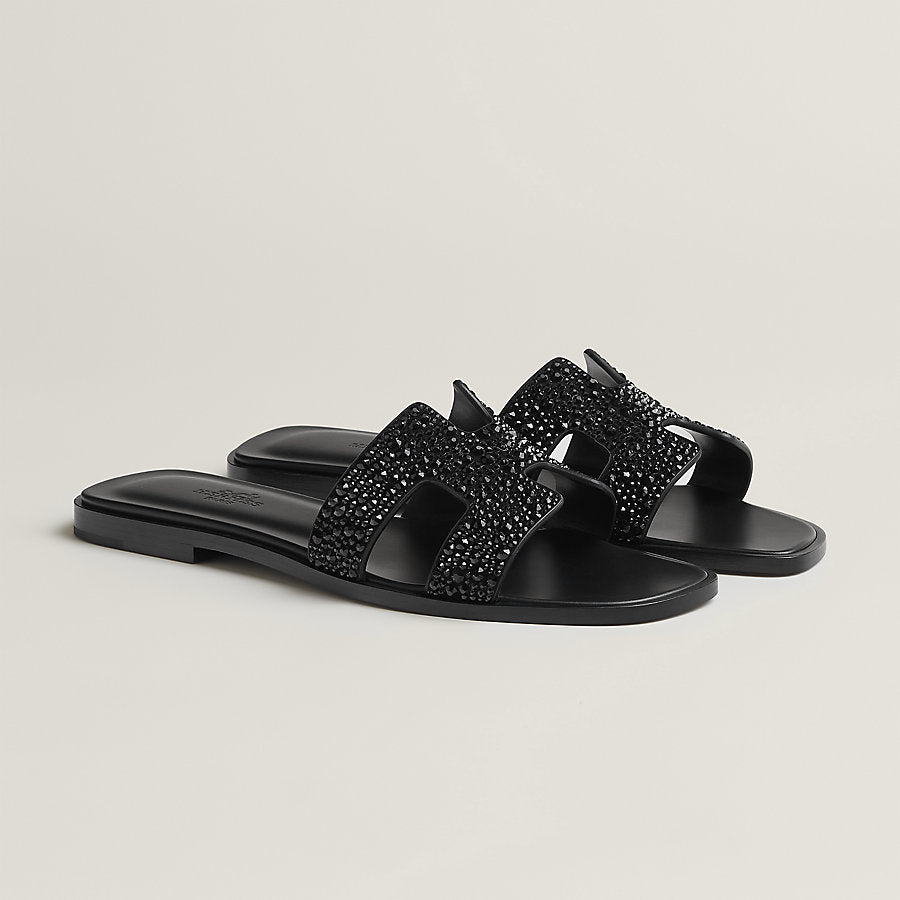 Sandali Oran Nero Glitter